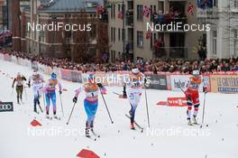 08.03.2017, Drammen, Norway (NOR): Krista Parmakoski (FIN), Anna Dyvik (SWE), Marit Bjoergen (NOR), (l-r)  - FIS world cup cross-country, individual sprint, Drammen (NOR). www.nordicfocus.com. © Rauschendorfer/NordicFocus. Every downloaded picture is fee-liable.