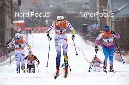 08.03.2017, Drammen, Norway (NOR): Hanna Falk (SWE), Stina Nilsson (SWE), Krista Parmakoski (FIN), (l-r)  - FIS world cup cross-country, individual sprint, Drammen (NOR). www.nordicfocus.com. © Rauschendorfer/NordicFocus. Every downloaded picture is fee-liable.