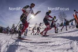 11.03.2017, Oslo, Norway (NOR): Hans Christer Holund (NOR), Niklas Dyrhaug (NOR), (l-r) - FIS world cup cross-country, mass men, Oslo (NOR). www.nordicfocus.com. © Manzoni/NordicFocus. Every downloaded picture is fee-liable.