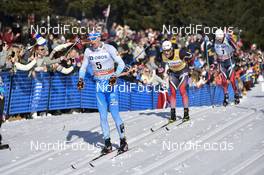11.03.2017, Oslo, Norway (NOR): Iivo Niskanen (FIN), Martin Johnsrud Sundby (NOR), Sjur Roethe (NOR) - FIS world cup cross-country, mass men, Oslo (NOR). www.nordicfocus.com. © Thibaut/NordicFocus. Every downloaded picture is fee-liable.