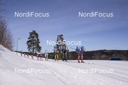 11.03.2017, Oslo, Norway (NOR): Alexey Poltoranin (KAZ), Dietmar Noeckler (ITA), Konstantin Glavatskikh (RUS), (l-r) - FIS world cup cross-country, mass men, Oslo (NOR). www.nordicfocus.com. © Manzoni/NordicFocus. Every downloaded picture is fee-liable.