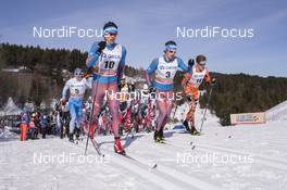 11.03.2017, Oslo, Norway (NOR): Alexander Bessmertnykh (RUS), Sergey Ustiugov (RUS), Daniel Stock (NOR), (l-r) - FIS world cup cross-country, mass men, Oslo (NOR). www.nordicfocus.com. © Manzoni/NordicFocus. Every downloaded picture is fee-liable.