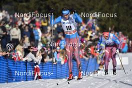 11.03.2017, Oslo, Norway (NOR): Alexander Bessmertnykh (RUS), Andrey Larkov (RUS) - FIS world cup cross-country, mass men, Oslo (NOR). www.nordicfocus.com. © Thibaut/NordicFocus. Every downloaded picture is fee-liable.
