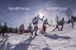 11.03.2017, Oslo, Norway (NOR): Daniel Stock (NOR), Sergey Ustiugov (RUS), Niklas Dyrhaug (NOR), Andrew Musgrave (GBR), Jens Burman (SWE), (l-r) - FIS world cup cross-country, mass men, Oslo (NOR). www.nordicfocus.com. © Manzoni/NordicFocus. Every downloaded picture is fee-liable.
