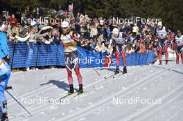 11.03.2017, Oslo, Norway (NOR): Martin Johnsrud Sundby (NOR), Sjur Roethe (NOR), Niklas Dyrhaug (NOR) - FIS world cup cross-country, mass men, Oslo (NOR). www.nordicfocus.com. © Thibaut/NordicFocus. Every downloaded picture is fee-liable.