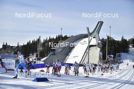 11.03.2017, Oslo, Norway (NOR): Iivo Niskanen (FIN), Finn Haagen Krogh (NOR), Jens Burman (SWE), Daniel Rickardsson (SWE) - FIS world cup cross-country, mass men, Oslo (NOR). www.nordicfocus.com. © Thibaut/NordicFocus. Every downloaded picture is fee-liable.