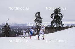 12.03.2017, Oslo, Norway (NOR): Anna Haag (SWE), Justyna Kowalczyk (POL), Charlotte Kalla (SWE), (l-r) - FIS world cup cross-country, mass women, Oslo (NOR). www.nordicfocus.com. © NordicFocus. Every downloaded picture is fee-liable.