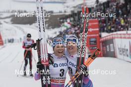 12.03.2017, Oslo, Norway (NOR): Krista Parmakoski (FIN), Kerttu Niskanen (FIN), (l-r) - FIS world cup cross-country, mass women, Oslo (NOR). www.nordicfocus.com. © NordicFocus. Every downloaded picture is fee-liable.