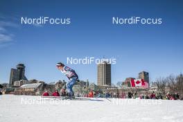 17.03.2017, Quebec, Canada (CAN): Jessica Diggins (USA) - FIS world cup cross-country, individual sprint, Quebec (CAN). www.nordicfocus.com. © Modica/NordicFocus. Every downloaded picture is fee-liable.