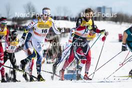 18.03.2017, Quebec, Canada (CAN): Emil Joensson (SWE), Niklas Dyrhaug (NOR), (l-r)  - FIS world cup cross-country, mass men, Quebec (CAN). www.nordicfocus.com. © Modica/NordicFocus. Every downloaded picture is fee-liable.