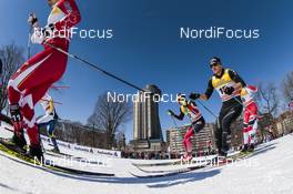 18.03.2017, Quebec, Canada (CAN): Niklas Dyrhaug (NOR), Jovian Hediger (SUI), (l-r)  - FIS world cup cross-country, mass men, Quebec (CAN). www.nordicfocus.com. © Modica/NordicFocus. Every downloaded picture is fee-liable.
