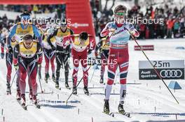 18.03.2017, Quebec, Canada (CAN): Niklas Dyrhaug (NOR), Johannes Hoesflot Klaebo (NOR), (l-r)  - FIS world cup cross-country, mass men, Quebec (CAN). www.nordicfocus.com. © Modica/NordicFocus. Every downloaded picture is fee-liable.