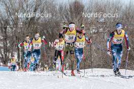 18.03.2017, Quebec, Canada (CAN): Florian Notz (GER), David Norris (USA), Noah Hoffman (USA), (l-r)  - FIS world cup cross-country, mass men, Quebec (CAN). www.nordicfocus.com. © Modica/NordicFocus. Every downloaded picture is fee-liable.