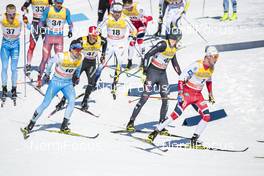 18.03.2017, Quebec, Canada (CAN): Ristomatti Hakola (FIN), Jonas Baumann (SUI), Dietmar Noeckler (ITA), Sindre Bjoernestad Skar (NOR), (l-r)  - FIS world cup cross-country, mass men, Quebec (CAN). www.nordicfocus.com. © Modica/NordicFocus. Every downloaded picture is fee-liable.