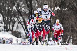 18.03.2017, Quebec, Canada (CAN): Marit Bjoergen (NOR), Heidi Weng (NOR), (l-r)  - FIS world cup cross-country, mass women, Quebec (CAN). www.nordicfocus.com. © Modica/NordicFocus. Every downloaded picture is fee-liable.