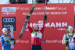 19.03.2017, Quebec, Canada (CAN): Heidi Weng (NOR), Marit Bjoergen (NOR), Stina Nilsson (SWE), (l-r) - FIS world cup cross-country, pursuit women, Quebec (CAN). www.nordicfocus.com. © Modica/NordicFocus. Every downloaded picture is fee-liable.