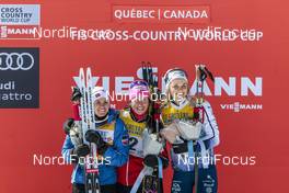19.03.2017, Quebec, Canada (CAN): Heidi Weng (NOR), Marit Bjoergen (NOR), Stina Nilsson (SWE), (l-r) - FIS world cup cross-country, pursuit women, Quebec (CAN). www.nordicfocus.com. © Modica/NordicFocus. Every downloaded picture is fee-liable.