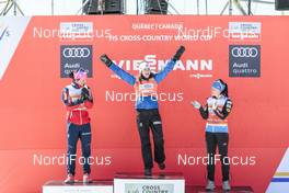 19.03.2017, Quebec, Canada (CAN): Marit Bjoergen (NOR), Heidi Weng (NOR), Krista Parmakoski (FIN), (l-r)  - FIS world cup cross-country, pursuit women, Quebec (CAN). www.nordicfocus.com. © Modica/NordicFocus. Every downloaded picture is fee-liable.
