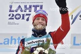 01.03.2017, Lahti, Finland (FIN): Martin Johnsrud Sundby (NOR) - FIS nordic world ski championships, cross-country, 15km men, Lahti (FIN). www.nordicfocus.com. © Thibaut/NordicFocus. Every downloaded picture is fee-liable.