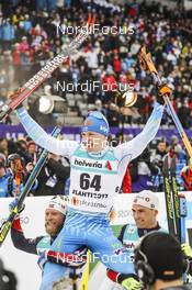 01.03.2017, Lahti, Finland (FIN): Martin Johnsrud Sundby (NOR), Iivo Niskanen (FIN), Niklas Dyrhaug (NOR), (l-r)  - FIS nordic world ski championships, cross-country, 15km men, Lahti (FIN). www.nordicfocus.com. © NordicFocus. Every downloaded picture is fee-liable.