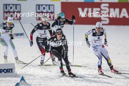 23.02.2017, Lahti, Finland (FIN): Maiken Caspersen Falla (NOR), Laurien Van Der Graaff (SUI), Nadine Faehndrich (SUI), Hanna Falk (SWE), (l-r)  - FIS nordic world ski championships, cross-country, individual sprint, Lahti (FIN). www.nordicfocus.com. © Modica/NordicFocus. Every downloaded picture is fee-liable.