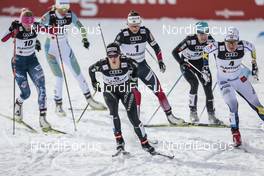 23.02.2017, Lahti, Finland (FIN): Maiken Caspersen Falla (NOR), Laurien Van Der Graaff (SUI), Nadine Faehndrich (SUI), Hanna Falk (SWE), (l-r)  - FIS nordic world ski championships, cross-country, individual sprint, Lahti (FIN). www.nordicfocus.com. © Modica/NordicFocus. Every downloaded picture is fee-liable.