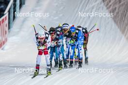 23.02.2017, Lahti, Finland (FIN): Johannes Hoesflot Klaebo (NOR), Sergey Ustiugov (RUS), (l-r)  - FIS nordic world ski championships, cross-country, individual sprint, Lahti (FIN). www.nordicfocus.com. © Modica/NordicFocus. Every downloaded picture is fee-liable.