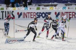 23.02.2017, Lahti, Finland (FIN): Kikkan Randall (USA), Laurien Van Der Graaff (SUI), Maiken Caspersen Falla (NOR), Elena Soboleva (RUS), Hanna Falk (SWE), (l-r)  - FIS nordic world ski championships, cross-country, individual sprint, Lahti (FIN). www.nordicfocus.com. © Modica/NordicFocus. Every downloaded picture is fee-liable.