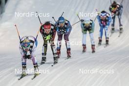 23.02.2017, Lahti, Finland (FIN): Mari Laukkanen (FIN), Hanna Kolb (GER), Natalia Matveeva (RUS), (l-r)  - FIS nordic world ski championships, cross-country, individual sprint, Lahti (FIN). www.nordicfocus.com. © Modica/NordicFocus. Every downloaded picture is fee-liable.