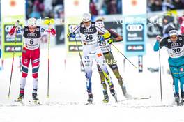 23.02.2017, Lahti, Finland (FIN): Johannes Hoesflot Klaebo (NOR), Teodor Peterson (SWE), +30+, (l-r)  - FIS nordic world ski championships, cross-country, individual sprint, Lahti (FIN). www.nordicfocus.com. © Modica/NordicFocus. Every downloaded picture is fee-liable.