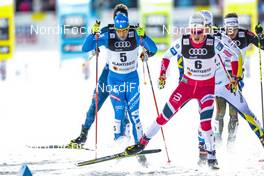 23.02.2017, Lahti, Finland (FIN): Federico Pellegrino (ITA), Johannes Hoesflot Klaebo (NOR), (l-r)  - FIS nordic world ski championships, cross-country, individual sprint, Lahti (FIN). www.nordicfocus.com. © Modica/NordicFocus. Every downloaded picture is fee-liable.