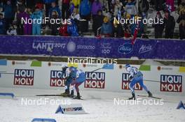 23.02.2017, Lahti, Finland (FIN): Lucas Chanavat (FRA), Anton Gafarov (RUS), Matias Strandvall (FIN) - FIS nordic world ski championships, cross-country, individual sprint, Lahti (FIN). www.nordicfocus.com. © Thibaut/NordicFocus. Every downloaded picture is fee-liable.