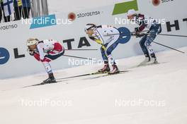 23.02.2017, Lahti, Finland (FIN): Kathrine Rolsted Harsem (NOR), Stina Nilsson (SWE), Sophie Caldwell (USA), (l-r)  - FIS nordic world ski championships, cross-country, individual sprint, Lahti (FIN). www.nordicfocus.com. © Modica/NordicFocus. Every downloaded picture is fee-liable.