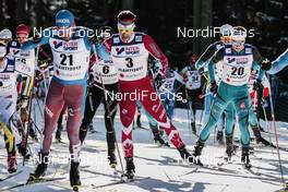 05.03.2017, Lahti, Finland (FIN): Alexey Chervotkin (RUS), Alex Harvey  (CAN), Clement Parisse (FRA), (l-r)  - FIS nordic world ski championships, cross-country, mass men, Lahti (FIN). www.nordicfocus.com. © Modica/NordicFocus. Every downloaded picture is fee-liable.