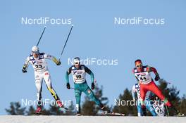 05.03.2017, Lahti, Finland (FIN): Johan Olsson (SWE), Andrew Musgrave (GBR), Sergei Dolidovich (BLR), (l-r)  - FIS nordic world ski championships, cross-country, mass men, Lahti (FIN). www.nordicfocus.com. © Modica/NordicFocus. Every downloaded picture is fee-liable.
