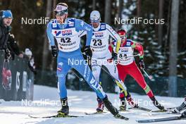05.03.2017, Lahti, Finland (FIN): Sebastiano Pellegrin (ITA), Johan Olsson (SWE), Sergei Dolidovich (BLR), (l-r)  - FIS nordic world ski championships, cross-country, mass men, Lahti (FIN). www.nordicfocus.com. © Modica/NordicFocus. Every downloaded picture is fee-liable.