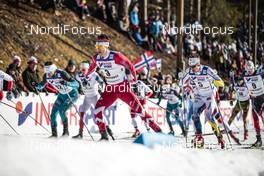 05.03.2017, Lahti, Finland (FIN): Alex Harvey  (CAN), Jean Marc Gaillard (FRA), Marcus Hellner (SWE), (l-r)  - FIS nordic world ski championships, cross-country, mass men, Lahti (FIN). www.nordicfocus.com. © Modica/NordicFocus. Every downloaded picture is fee-liable.