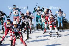 05.03.2017, Lahti, Finland (FIN): Sergey Ustiugov  (RUS), Dario Cologna (SUI), Clement Parisse (FRA), Matti Heikkinen (FIN), (l-r)  - FIS nordic world ski championships, cross-country, mass men, Lahti (FIN). www.nordicfocus.com. © Modica/NordicFocus. Every downloaded picture is fee-liable.