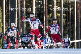 05.03.2017, Lahti, Finland (FIN): Martin Johnsrud Sundby (NOR), Hans Christer Holund (NOR), Alex Harvey  (CAN), (l-r)  - FIS nordic world ski championships, cross-country, mass men, Lahti (FIN). www.nordicfocus.com. © Modica/NordicFocus. Every downloaded picture is fee-liable.
