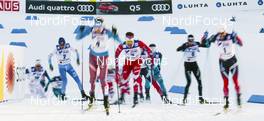 05.03.2017, Lahti, Finland (FIN): Matti Heikkinen (FIN), Sergey Ustiugov  (RUS), Alex Harvey  (CAN), Dario Cologna (SUI), Martin Johnsrud Sundby (NOR), (l-r)  - FIS nordic world ski championships, cross-country, mass men, Lahti (FIN). www.nordicfocus.com. © Modica/NordicFocus. Every downloaded picture is fee-liable.