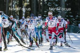05.03.2017, Lahti, Finland (FIN): Dario Cologna (SUI), Marcus Hellner (SWE), Hans Christer Holund (NOR), (l-r)  - FIS nordic world ski championships, cross-country, mass men, Lahti (FIN). www.nordicfocus.com. © Modica/NordicFocus. Every downloaded picture is fee-liable.