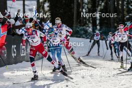 04.03.2017, Lahti, Finland (FIN): Heidi Weng (NOR), Krista Parmakoski (FIN), Astrid Uhrenholdt Jacobsen (NOR), Teresa Stadlober (AUT), (l-r)  - FIS nordic world ski championships, cross-country, mass women, Lahti (FIN). www.nordicfocus.com. © Modica/NordicFocus. Every downloaded picture is fee-liable.