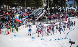 04.03.2017, Lahti, Finland (FIN): Competitors after the start  (l-r)  - FIS nordic world ski championships, cross-country, mass women, Lahti (FIN). www.nordicfocus.com. © Modica/NordicFocus. Every downloaded picture is fee-liable.
