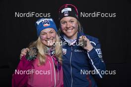 23.02.2017, Lahti, Finland (FIN): Jessica Diggins (USA), Sadie Bjornsen (USA), (l-r)  - FIS nordic world ski championships, cross-country, medals, Lahti (FIN). www.nordicfocus.com. © Modica/NordicFocus. Every downloaded picture is fee-liable.