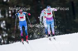 02.03.2017, Lahti, Finland (FIN): Justyna Kowalczyk (POL), Aino-Kaisa Saarinen (FIN), (l-r)  - FIS nordic world ski championships, cross-country, 4x5km women, Lahti (FIN). www.nordicfocus.com. © Modica/NordicFocus. Every downloaded picture is fee-liable.