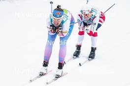 02.03.2017, Lahti, Finland (FIN): Kerttu Niskanen (FIN), Heidi Weng (NOR), (l-r)  - FIS nordic world ski championships, cross-country, 4x5km women, Lahti (FIN). www.nordicfocus.com. © Modica/NordicFocus. Every downloaded picture is fee-liable.