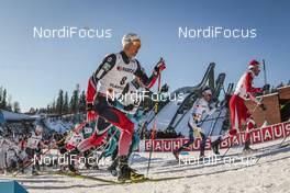 25.02.2017, Lahti, Finland (FIN): Didrik Toenseth (NOR), Jean Gaillard (FRA), Alex Harvey (CAN), Marcus Hellner (SWE), (l-r)  - FIS nordic world ski championships, cross-country, skiathlon men, Lahti (FIN). www.nordicfocus.com. © Modica/NordicFocus. Every downloaded picture is fee-liable.