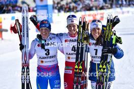 25.02.2017, Lahti, Finland (FIN): Krista Parmakoski (FIN), Marit Bjoergen (NOR), Charlotte Kalla (SWE) - FIS nordic world ski championships, cross-country, skiathlon women, Lahti (FIN). www.nordicfocus.com. © Thibaut/NordicFocus. Every downloaded picture is fee-liable.