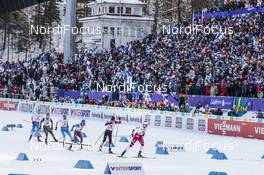 25.02.2017, Lahti, Finland (FIN): Astrid Uhrenholdt Jacobsen (NOR), Masako Ishida (JPN), Polina Kalsina (RUS), Anne Kylloenen (FIN), (l-r)  - FIS nordic world ski championships, cross-country, skiathlon women, Lahti (FIN). www.nordicfocus.com. © Modica/NordicFocus. Every downloaded picture is fee-liable.