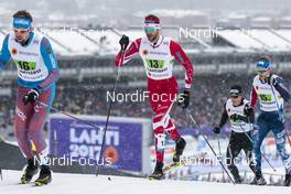 26.02.2017, Lahti, Finland (FIN): Sergey Ustiugov (RUS), Len Valjas (CAN), (l-r)  - FIS nordic world ski championships, cross-country, team sprint, Lahti (FIN). www.nordicfocus.com. © Modica/NordicFocus. Every downloaded picture is fee-liable.